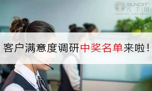 興千田問卷調(diào)查 | 中獎(jiǎng)名單來嘍！